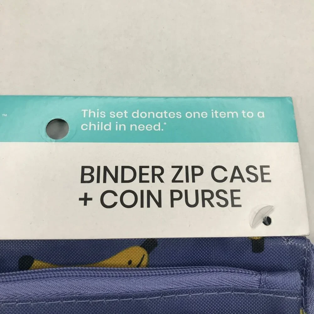 Yoobi Binder Zip Case and Coin Purse New